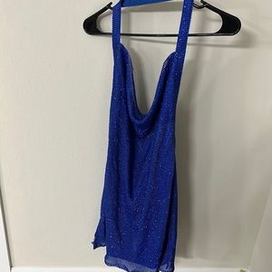 Brand new Meshki Meilani low back diamanté mini dress